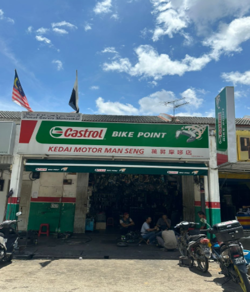 Castrol Bike Point - Kedai Motor Man Seng in Lanchang